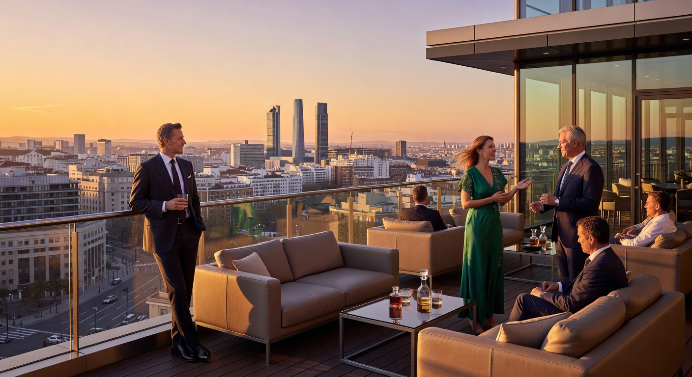 Casino Gran Madrid Resort executive rooftop skyline lounge