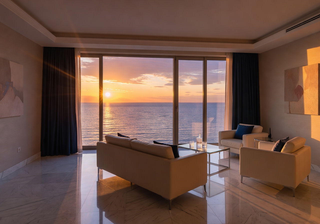 Casino Mediterraneo Resort Alicante oceanfront luxury room with sunset view