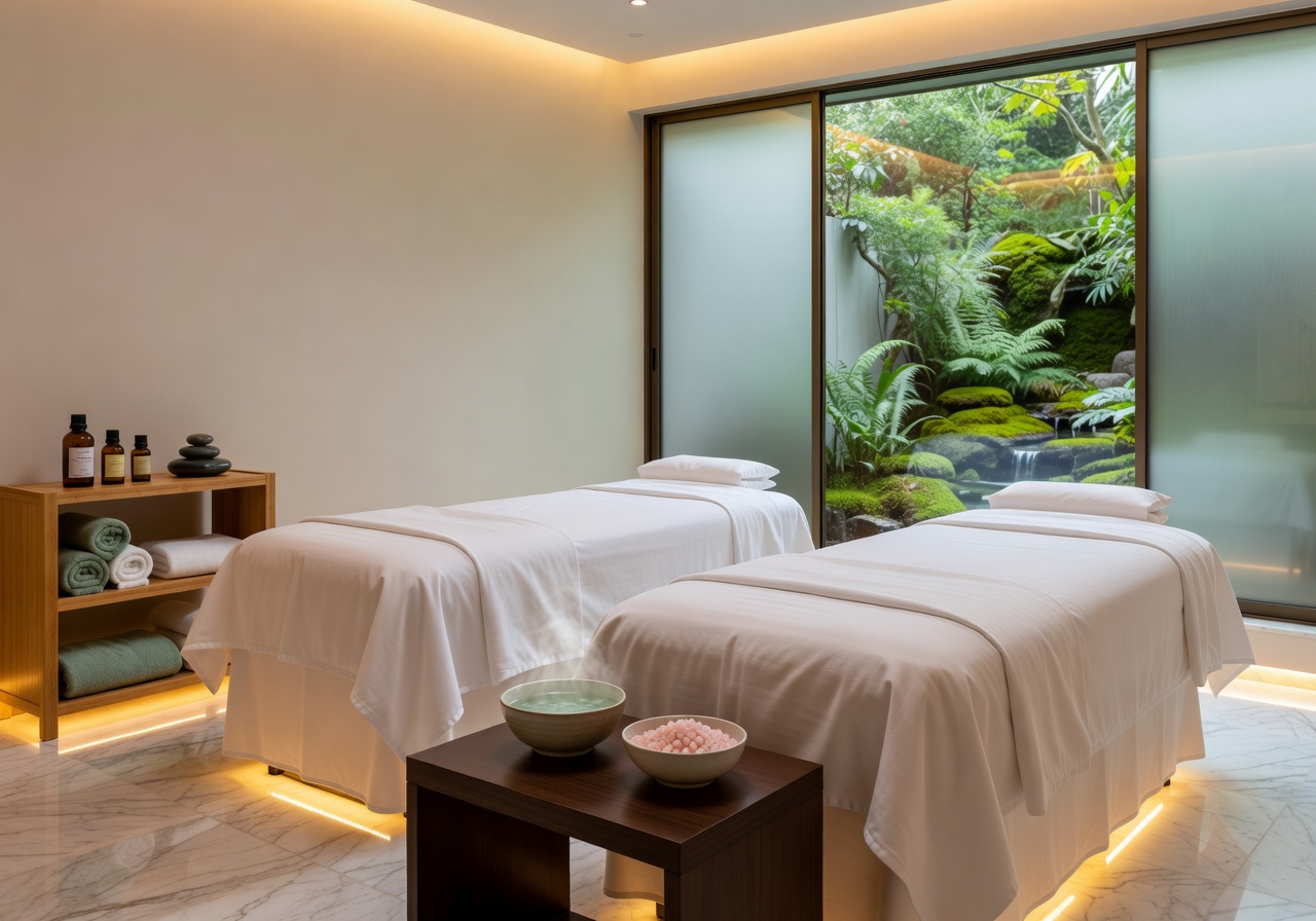 Couples spa package private treatment suite