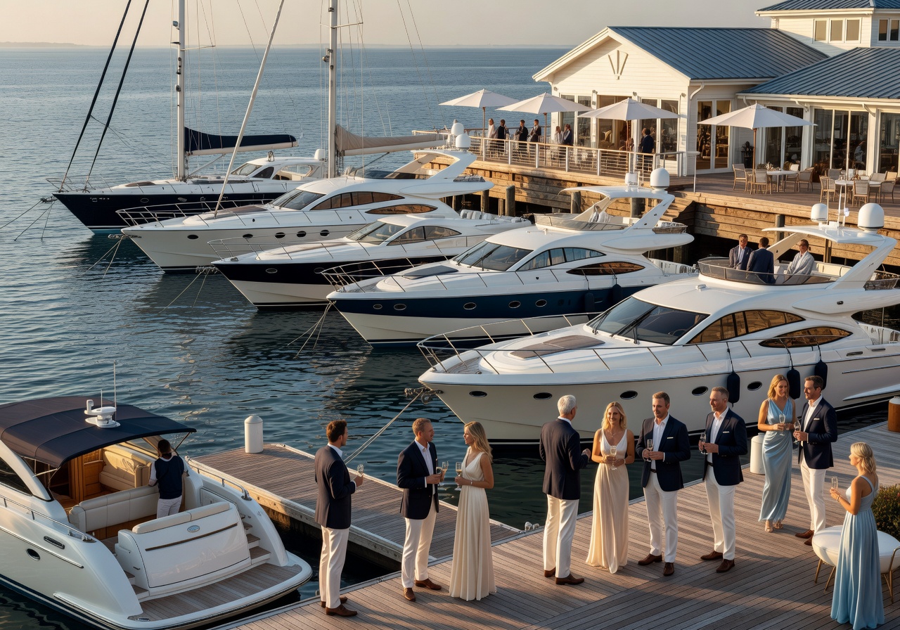 Private marina event yacht club